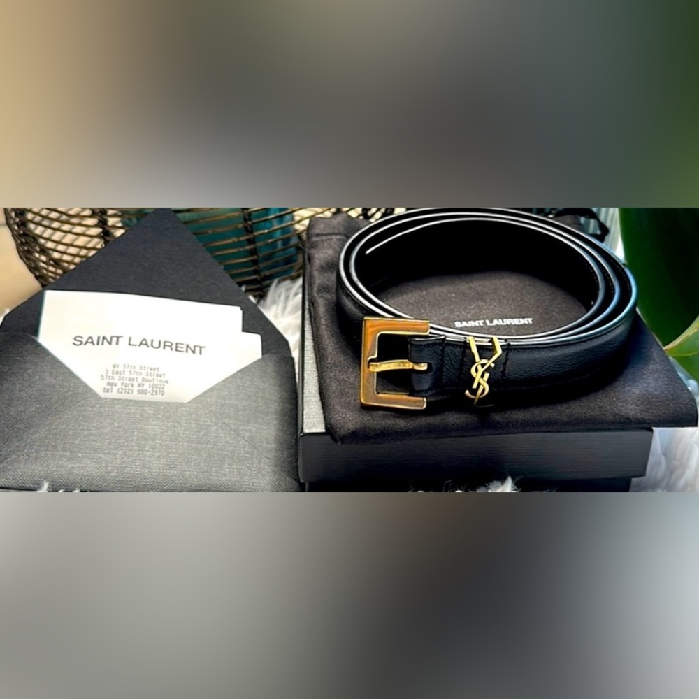 100% authentic YSL belt